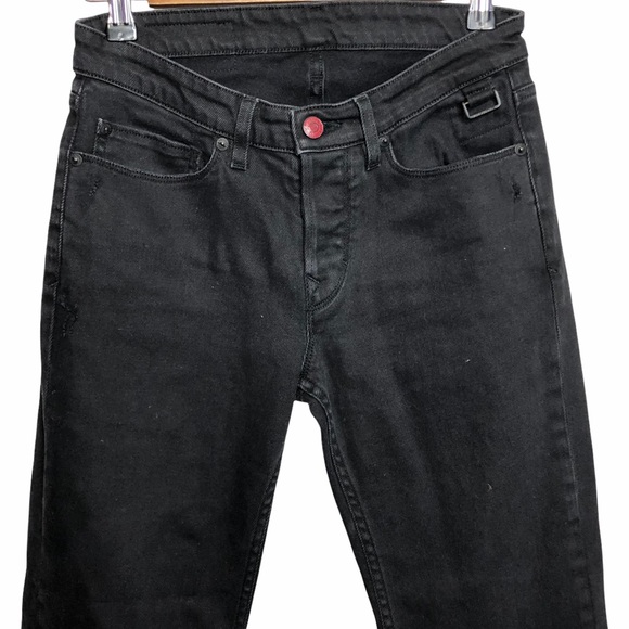 Zadig & Voltaire x Jagger Snow David Frayed Jeans Black Sz 26 - Picture 3 of 14